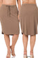 Skirt- Plus Self Tie Tulip Hem Skirt with Side Pockets