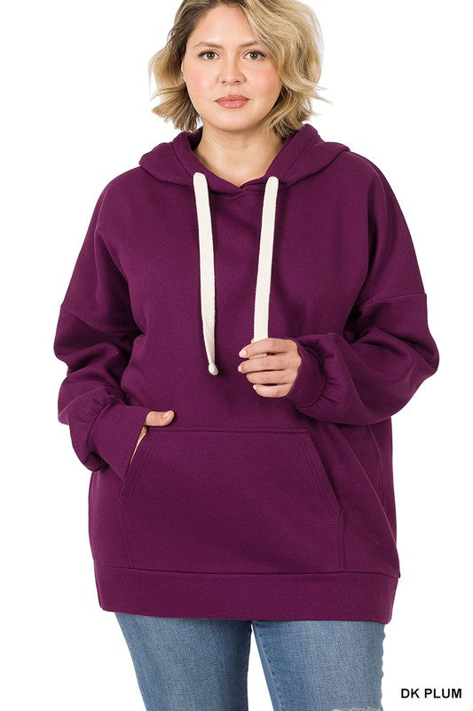 Sweatshirt- Plus Oversized Hoodie Longline Sweatshirt