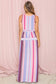 Dress-Sleeveless Mix Stripe Maxi Dress