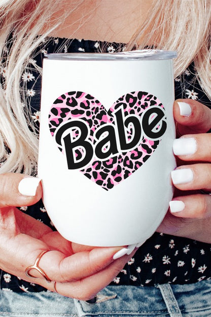 Cup-Valentine's Day Babe Heart Wine Cup Tumbler