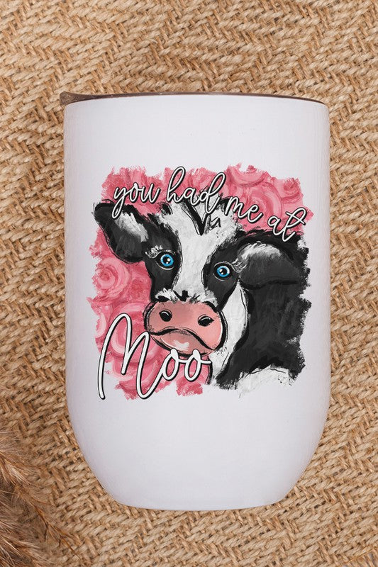 Cup- Valentine's Day You Had Me at Moo Wine Cup