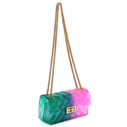 Quilt Embossed Jelly Classic Shoulder Bag
